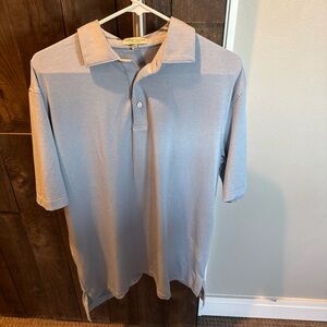 Peter Millar Light Gray Polo Shirt